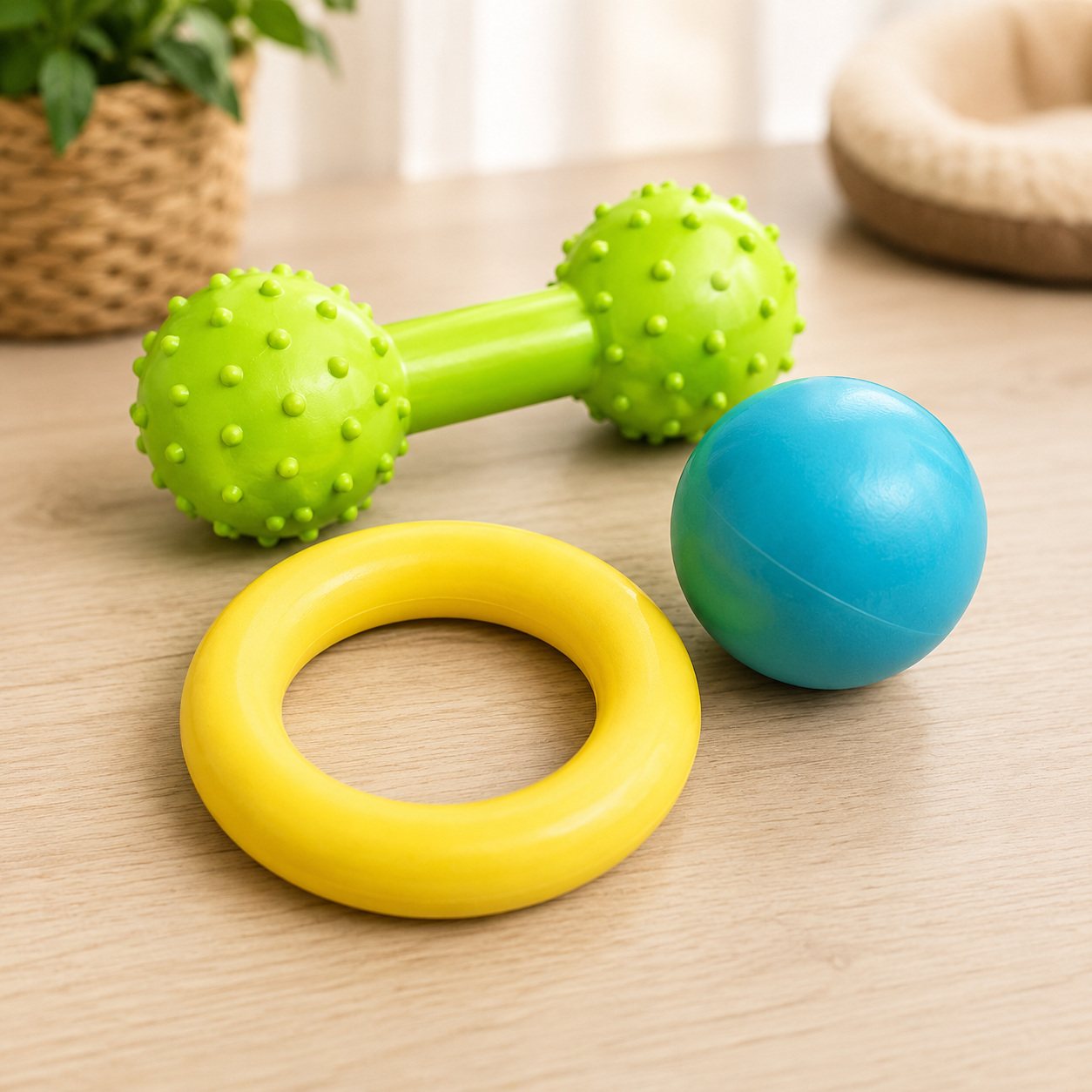 Puppy rubber speelgoed set – 3 stuks