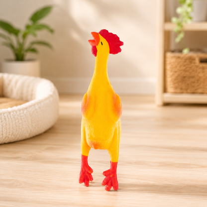 Latex kip hondenspeeltje van 22 cm voor honden