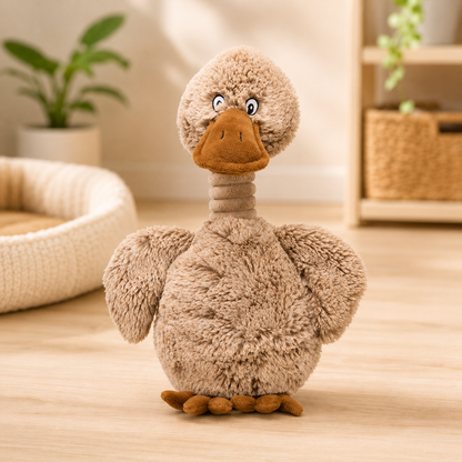 Pluche eend hondenspeeltje met geluid van 38 cm