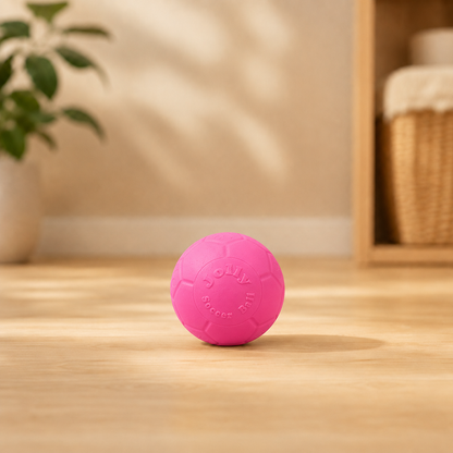 Jolly Soccer Ball roze van 15 cm voor honden