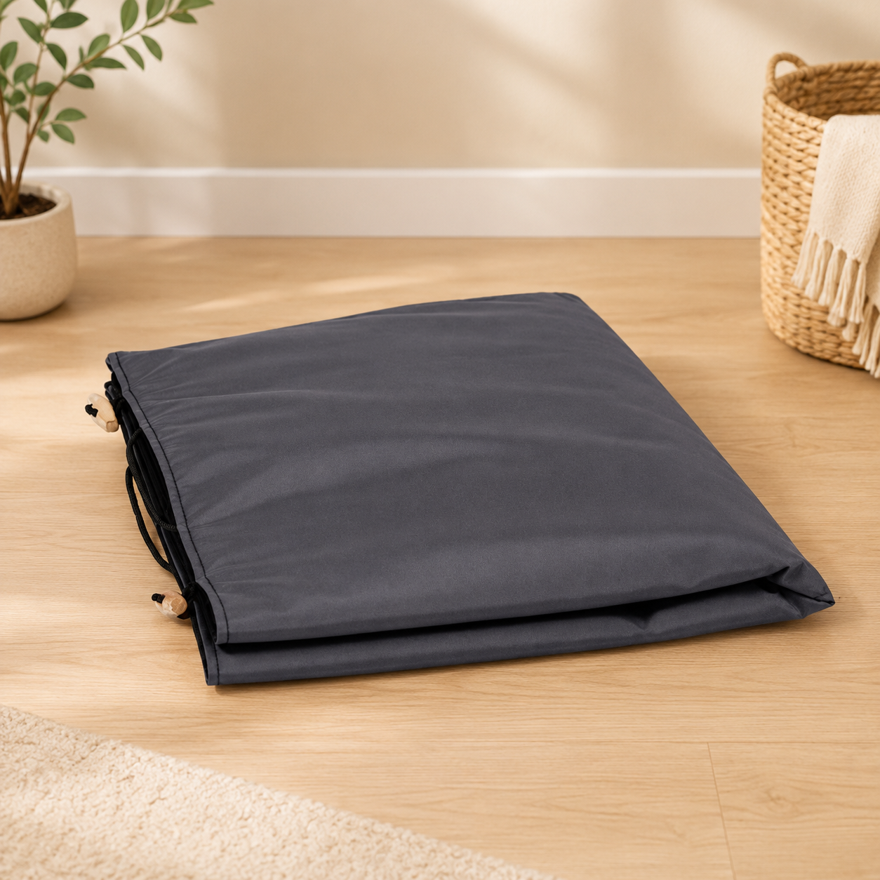 Bia Bed Travel Hondenmatras Zwart opvouwbaar reismatras voor honden met waterafstotende onderkant