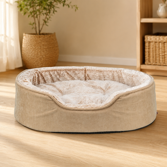 Trixie Vital Lino Soft Hondenmand Ovaal Beige/Crème orthopedische hondenmand met zacht kussen
