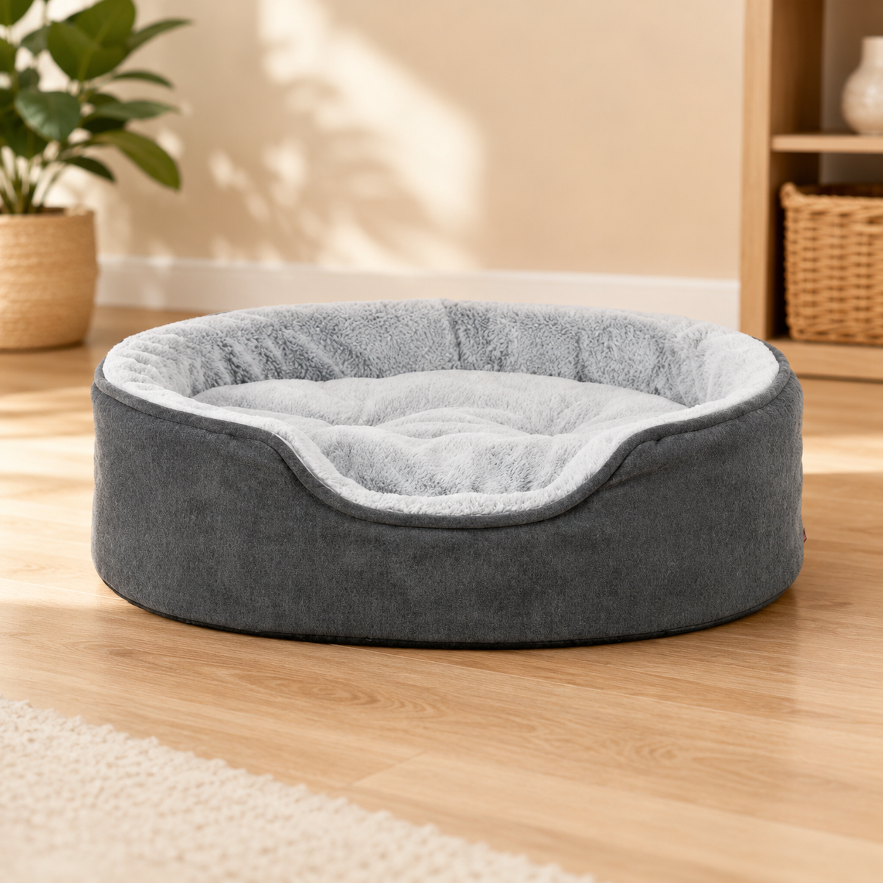 Trixie Vital Lino Soft Hondenmand Ovaal Grijs/Lichtgrijs orthopedische hondenmand met zacht kussen